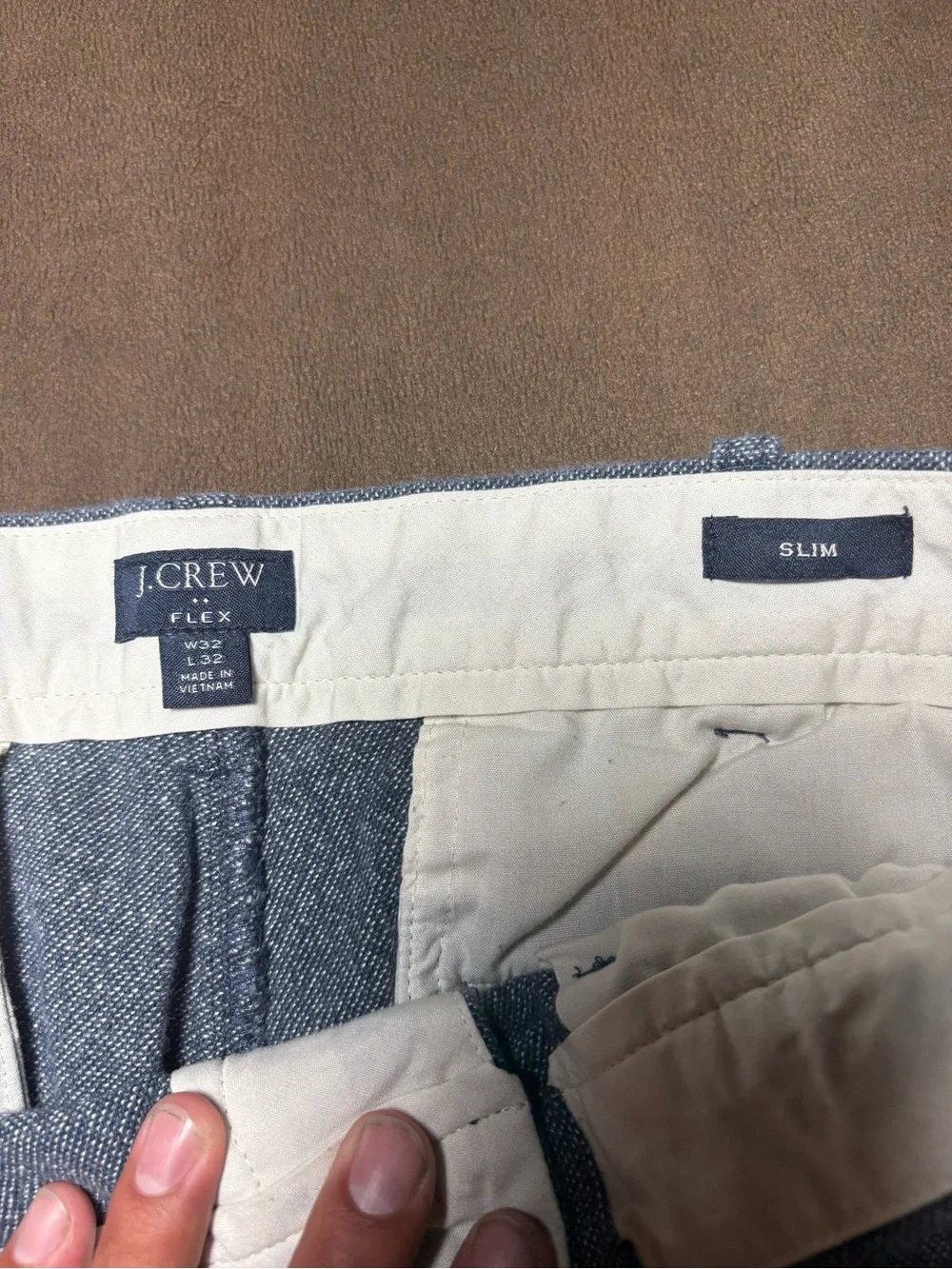 J.Crew Flex Slim Gray/Navy Dress Pants – Size 32x32